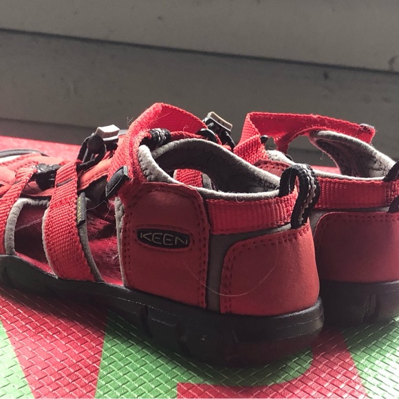 KEEN Toddler Seacamp II CNX Racing Red/Gargoyle 1014470 Water Shoes Size 13 - Picture 9 of 11